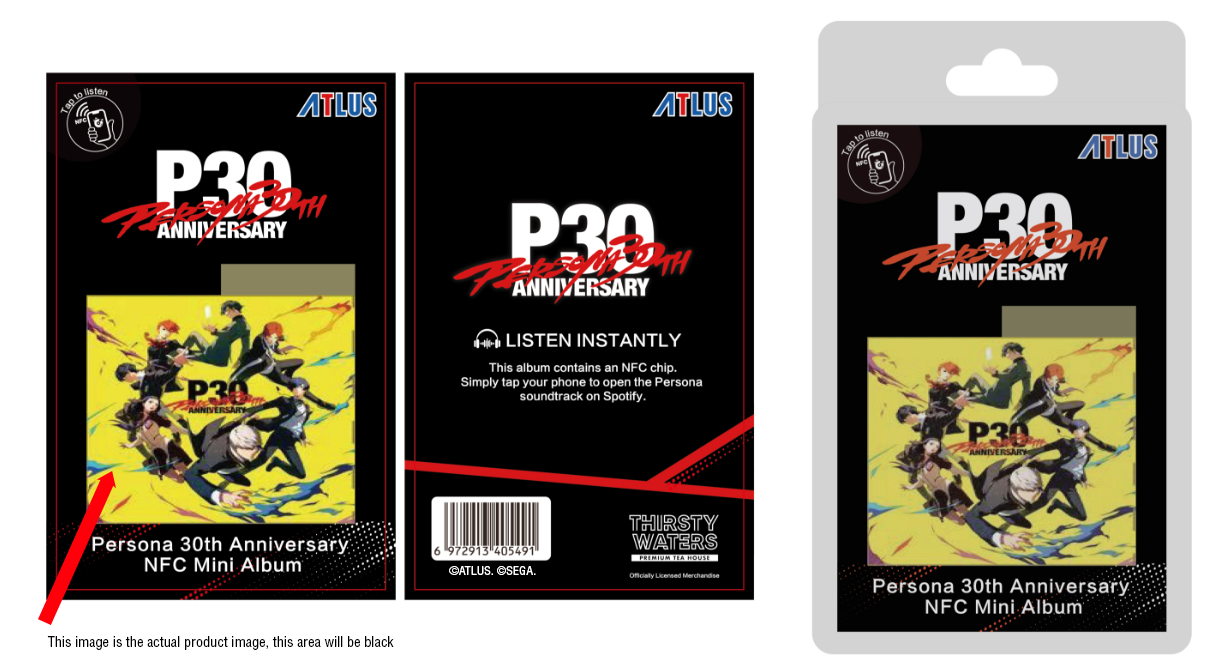 Persona 30th Anniversary x Thirsty Waters: Mini NFC CD Album Keychain