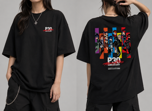 Persona 30th Anniversary x Thirsty Waters: Protagonist Black T-Shirt